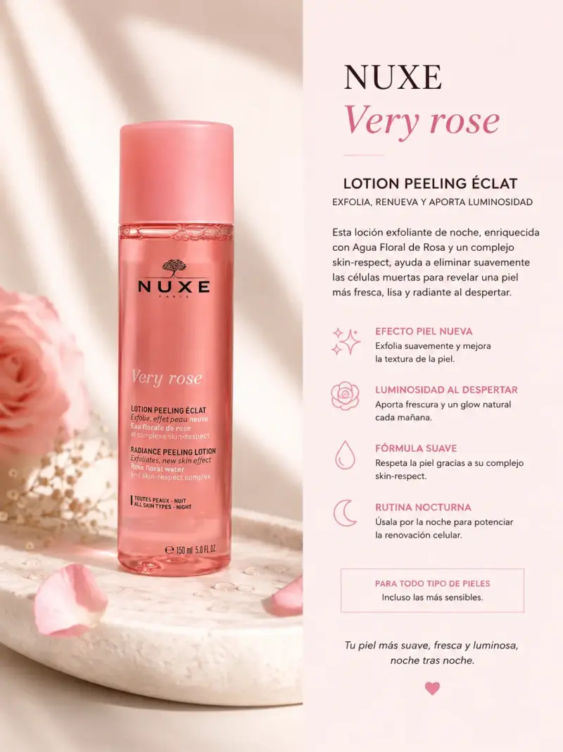 Loción Peeling Éclat Nuxe Very Rose 150ml