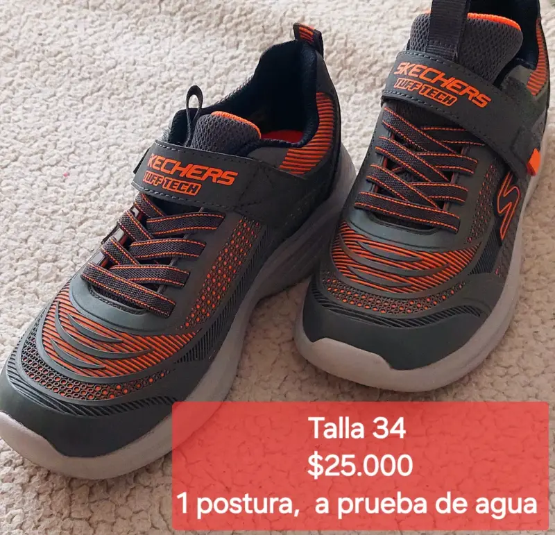 Zapatillas Skechers Tuff Tech talla 34 impermeables