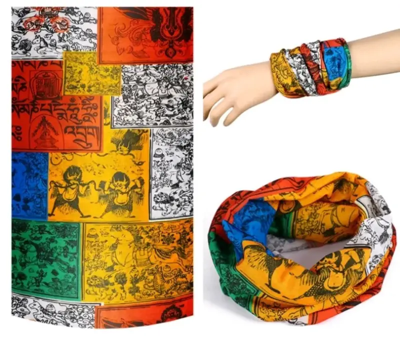 Bandana multifuncional colorida desing Tibetana - 1