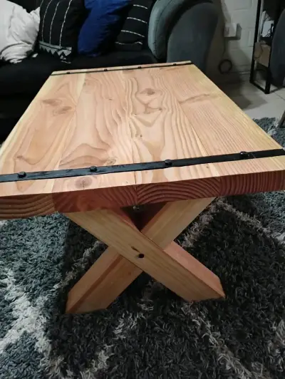 Mesa de centro de madera rústica - miniatura 5