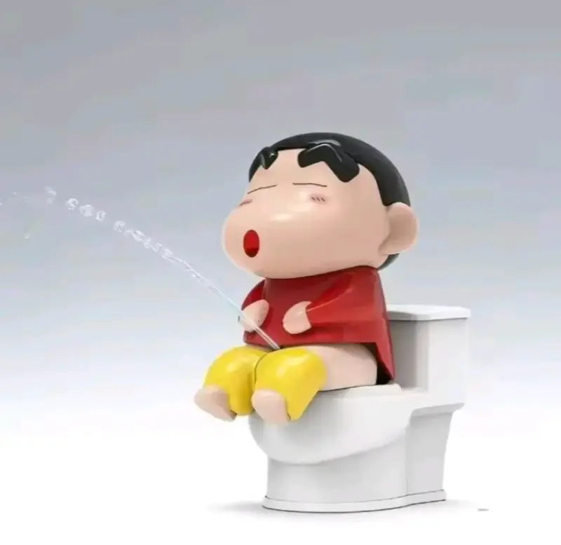 Figura Crayon Shin Chan en inodoro tira Agua - 1