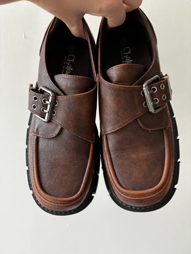 Mocasines marrón con plataforma - 2