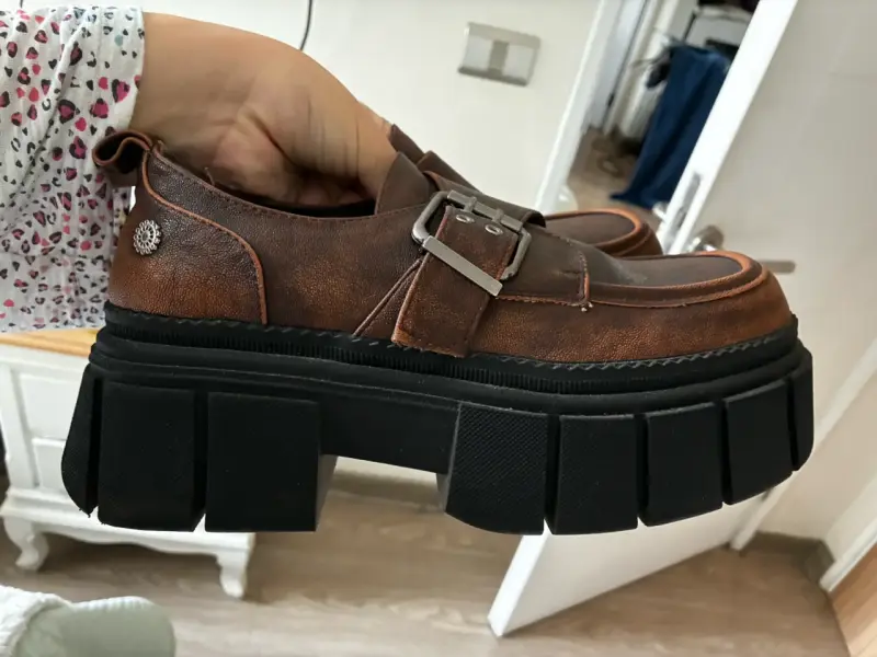 Mocasines marrón con plataforma - 3