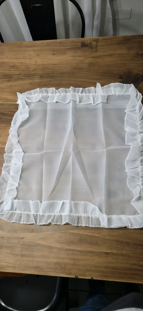 Pañuelo con blonda blanco para fiestas patrias - 2