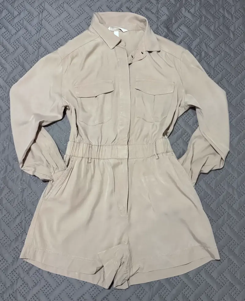 Enterito corto beige para mujer - 2