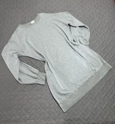 Polerón gris unisex de algodón - miniatura 1
