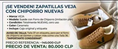 Zapatillas Veja con Forro de Chiporro Nuevas - miniatura 2