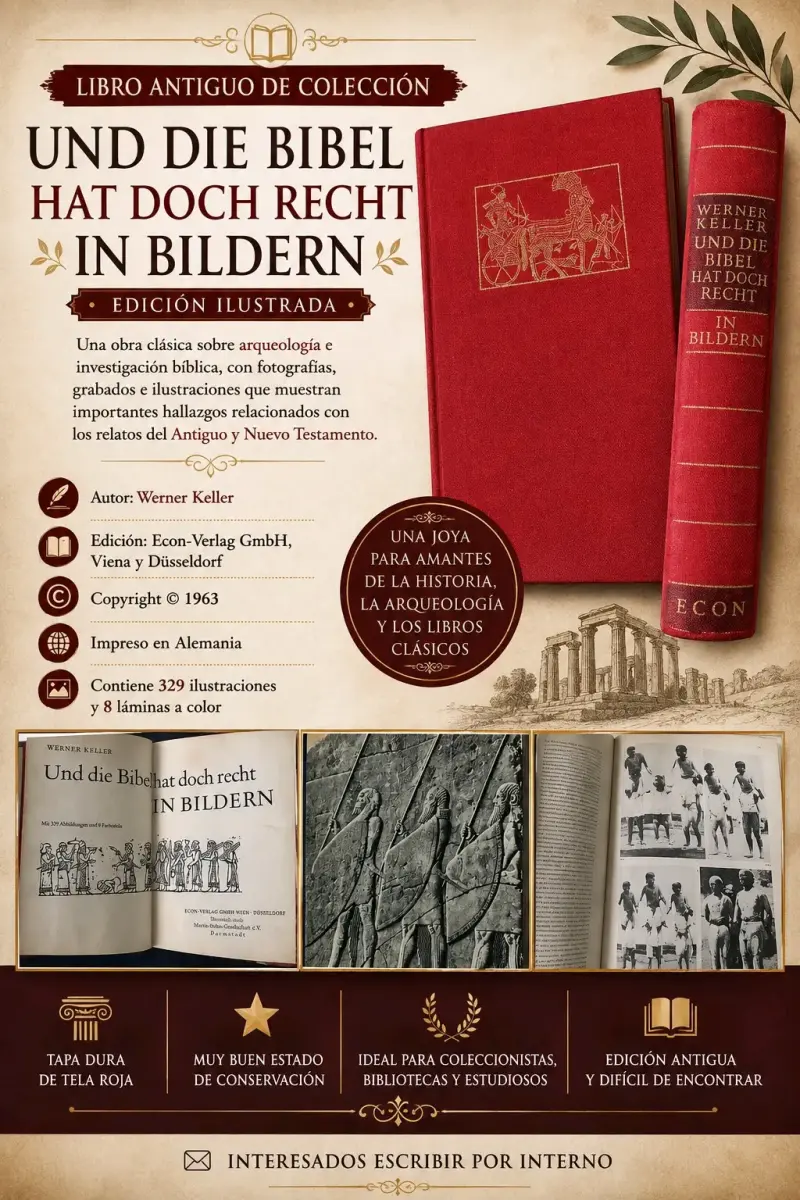 Libro antiguo de colección 'Und Die Bibel Hat Doch Recht In Bildern'