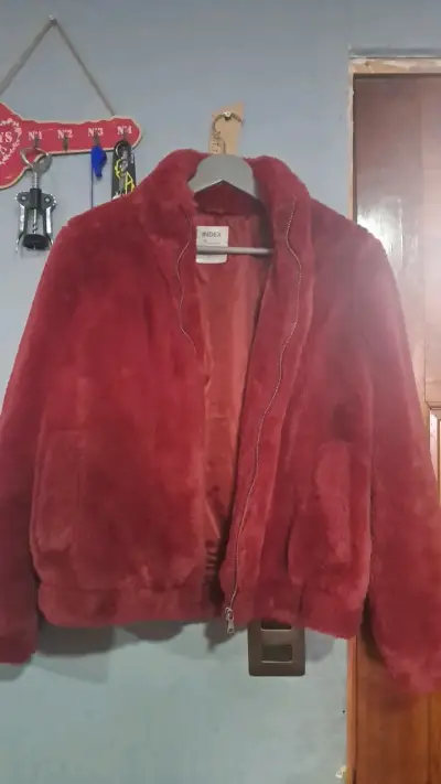 Chaqueta de peluche roja Index talla M - miniatura 1