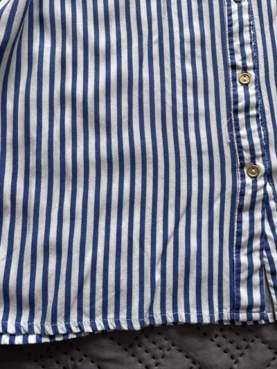 Blusa de rayas azul y blanco para mujer - miniatura 1