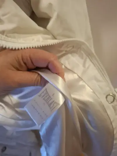 Parka Everlast blanca con cuello de piel - miniatura 5