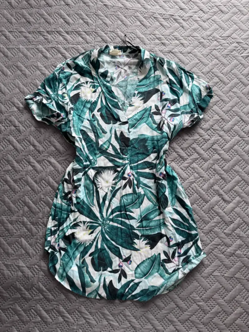 Vestido estampado tropical para mujer - 1