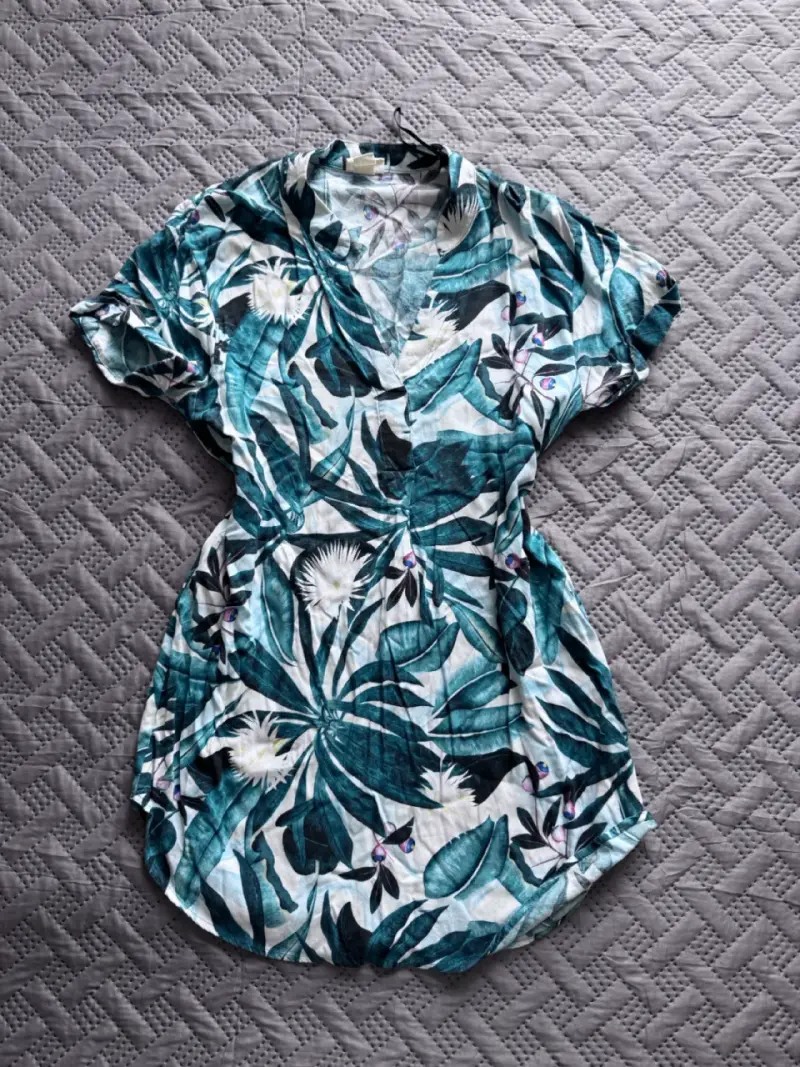 Vestido estampado tropical para mujer - 2