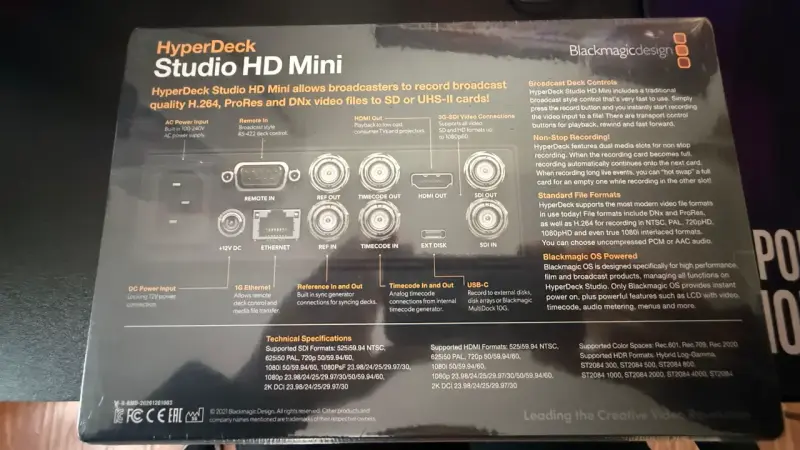 Grabador Blackmagic Design HyperDeck Studio HD Mini - 3
