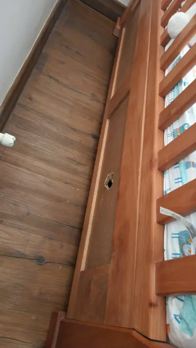 Cuna de madera para bebé con colchón incluido - miniatura 6