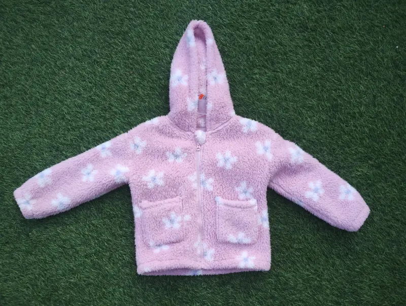 Chaqueta de lana con capucha para niña Tribu - 1