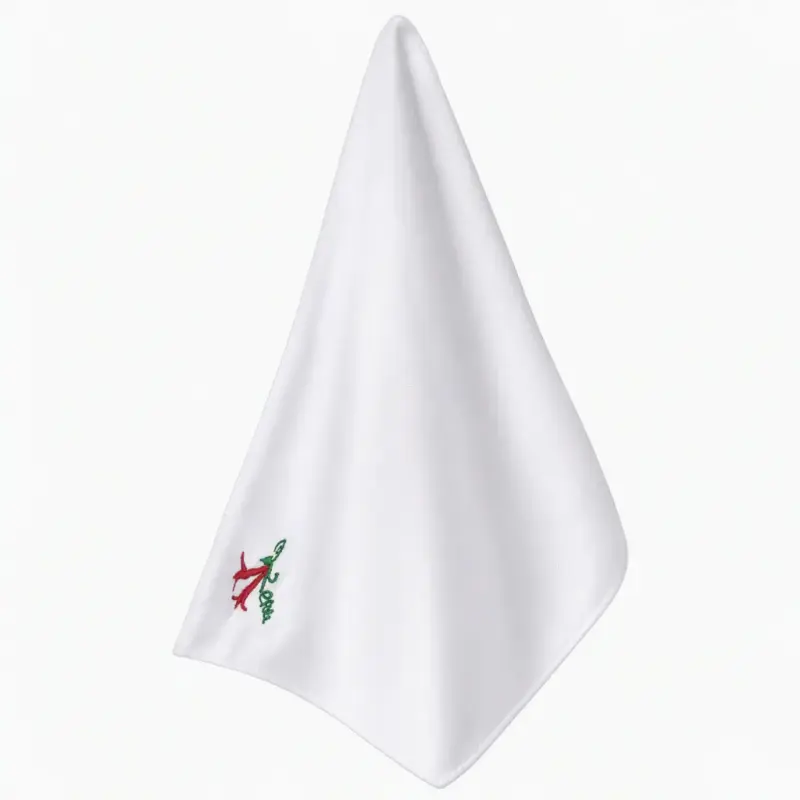 Pañuelo de tela blanco con bordado decorativo - 1