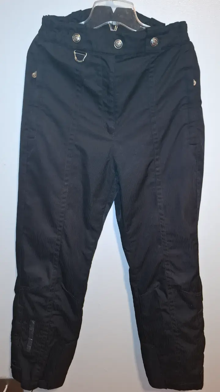 Pantalones de esquí negros con botones decorativos - 2