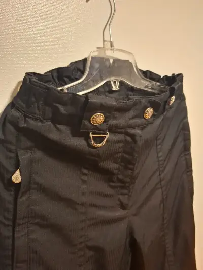 Pantalones de esquí negros con botones decorativos - miniatura 3