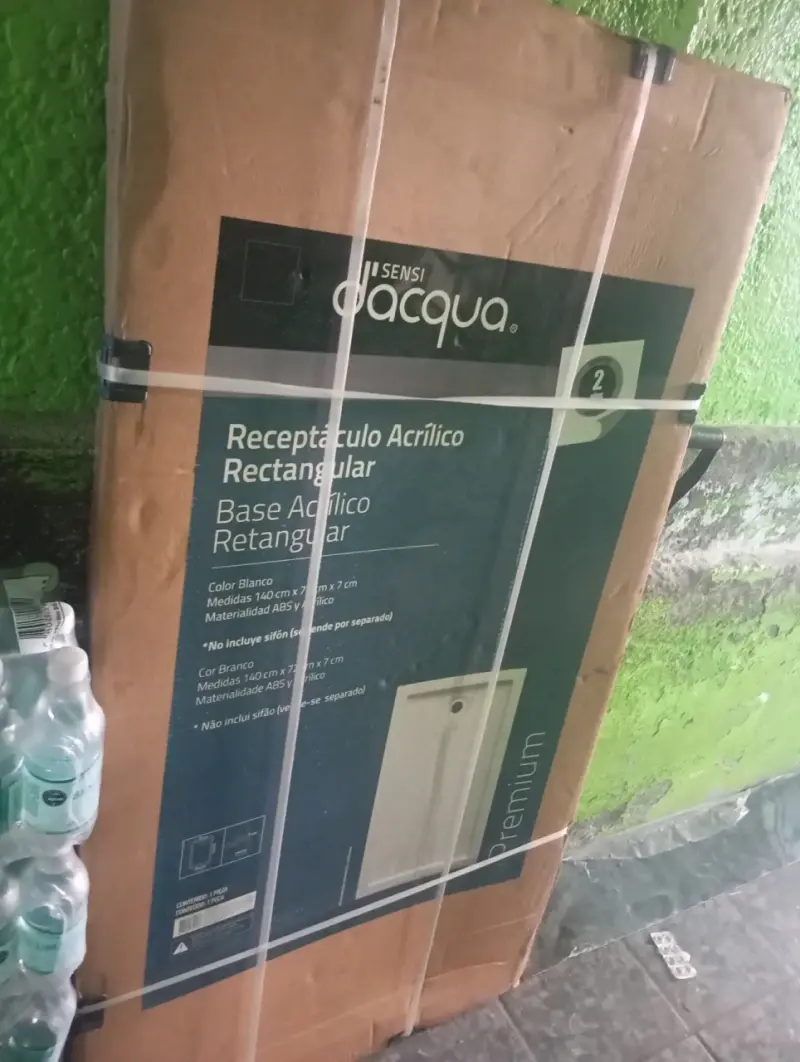 Receptáculo Acrílico Rectangular Blanco 140x72 cm - 3