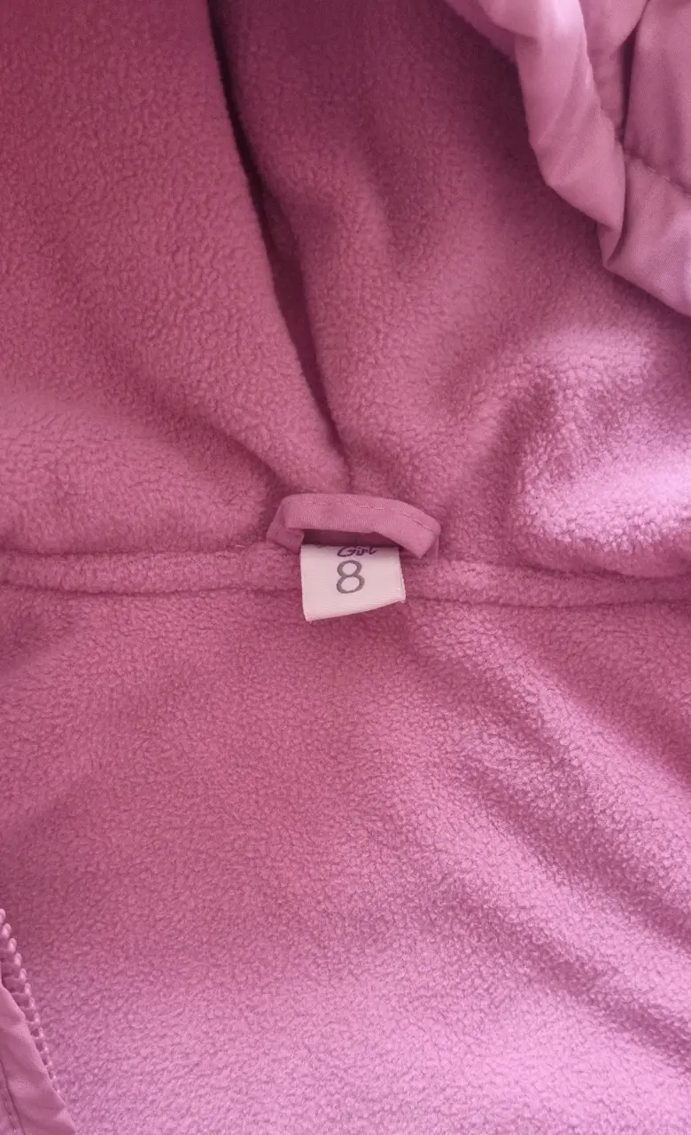 Chaqueta rosada con capucha niña talla 8 polar int - 4
