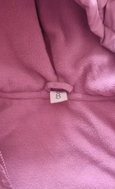 Chaqueta rosada con capucha niña talla 8 polar int - miniatura 4