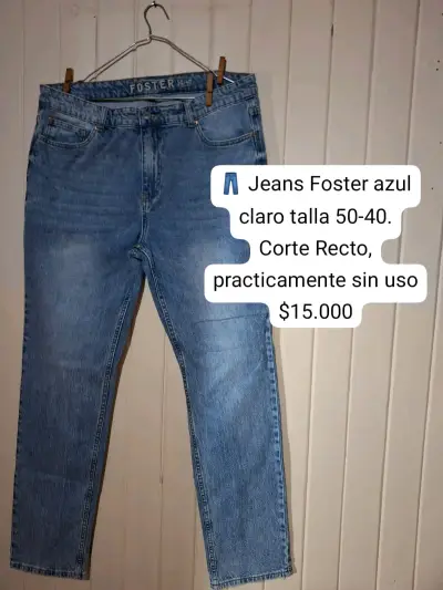 Jeans Foster azul claro talla 50-40 corte recto - miniatura 1
