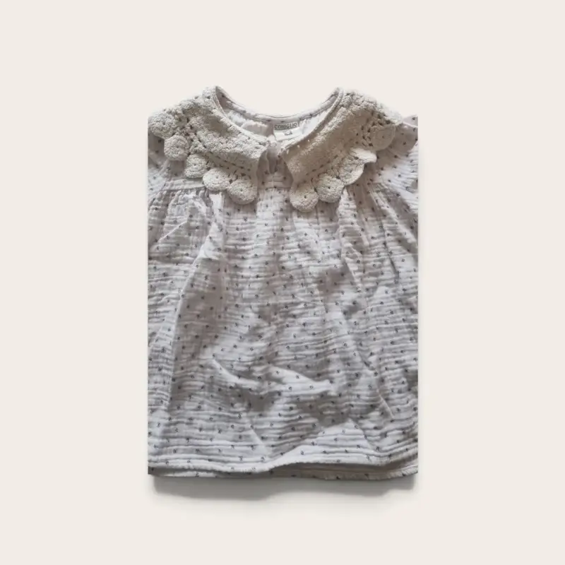 Blusa niña cuello bordado Talla 8 - 4