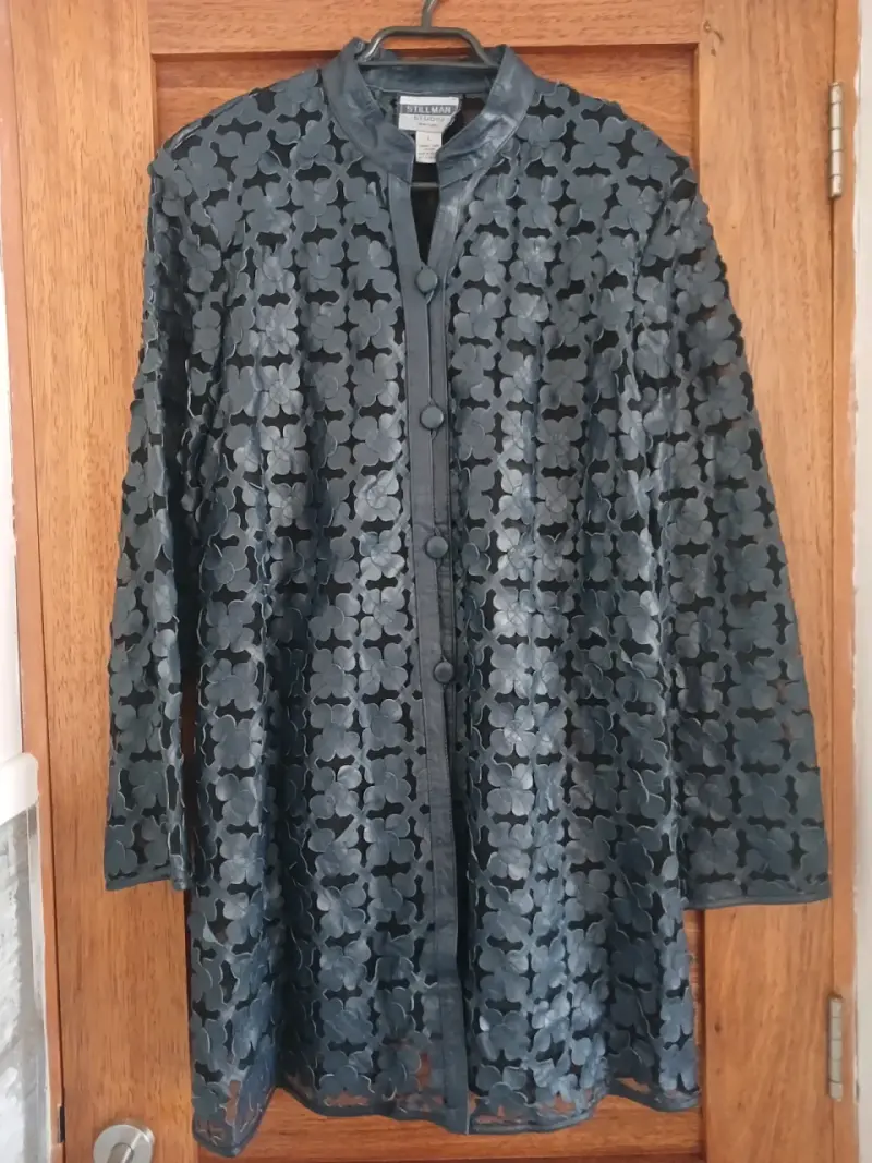 Chaqueta de cuero negra para hombre - 5