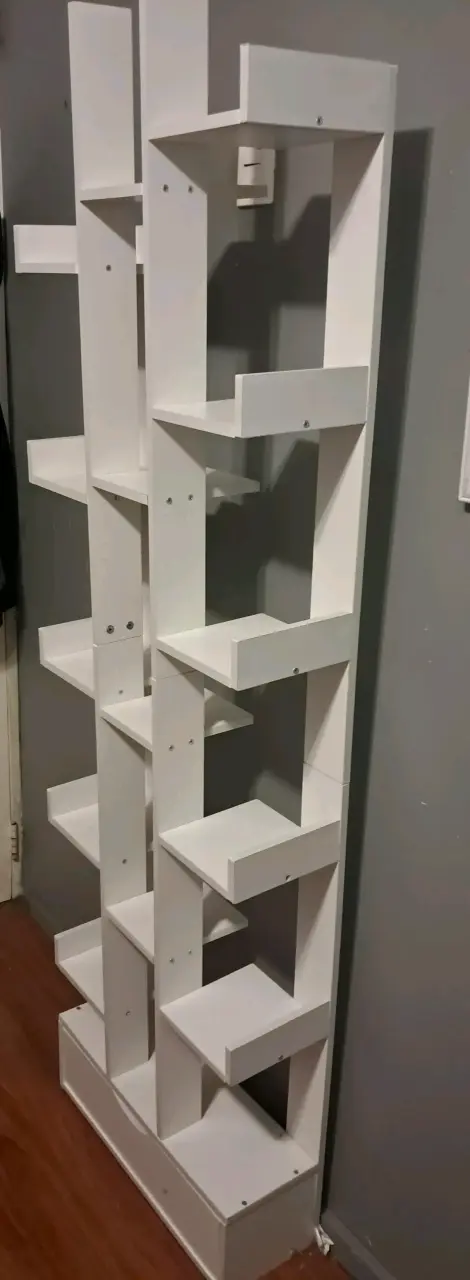 Estante de Madera Blanco para Libros - 3