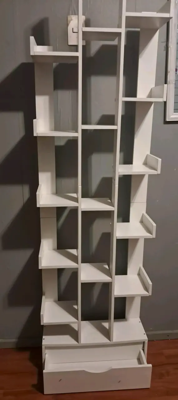 Estante de Madera Blanco para Libros - 4