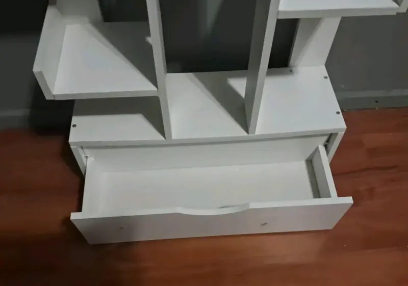 Estante de Madera Blanco para Libros - 5
