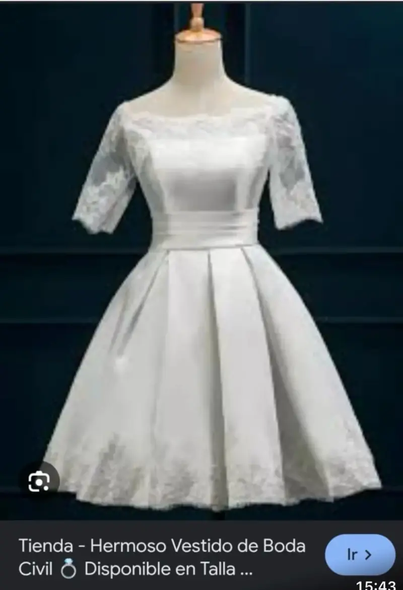 Vestido de Novia Blanco con Encaje Princessally - 2