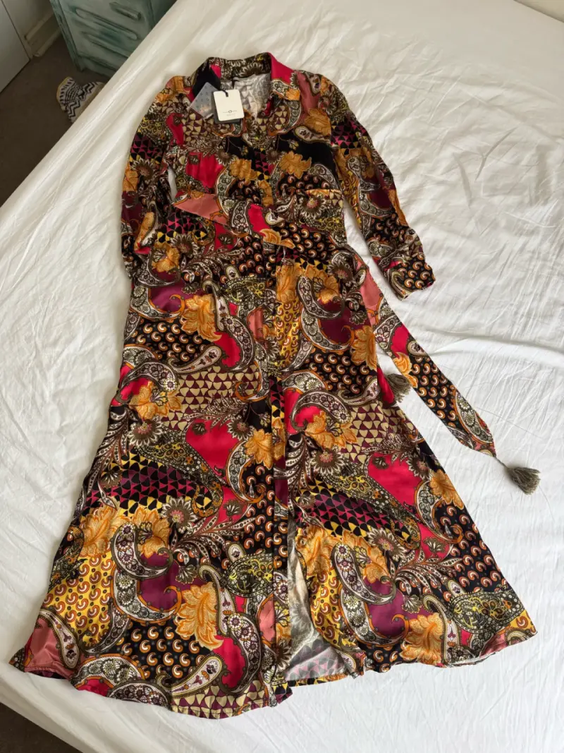 Vestido largo estampado multicolor Leidiró - 3
