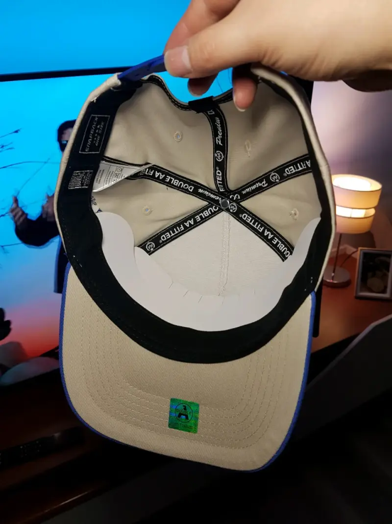 Gorra Snapback Beige y Azul con Logo LA - 3