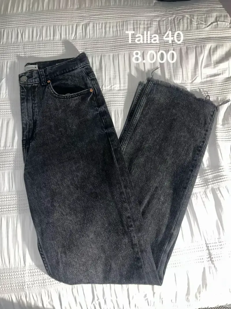 Jeans negros talla 40 para mujer
