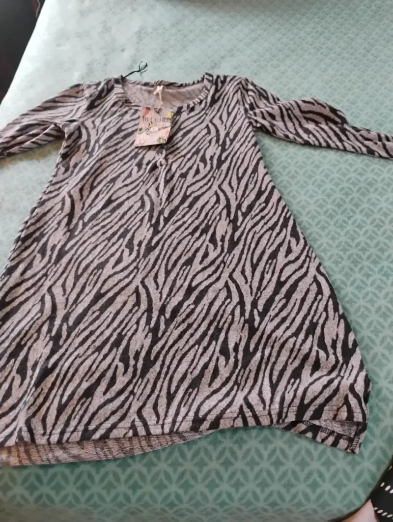 Vestido animal print manga larga Bugirl