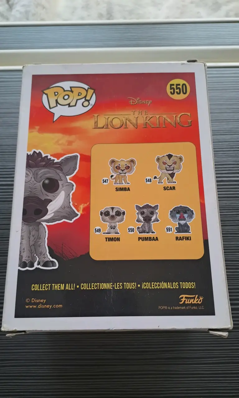Figura Funko Pop Pumbaa El Rey León - 3
