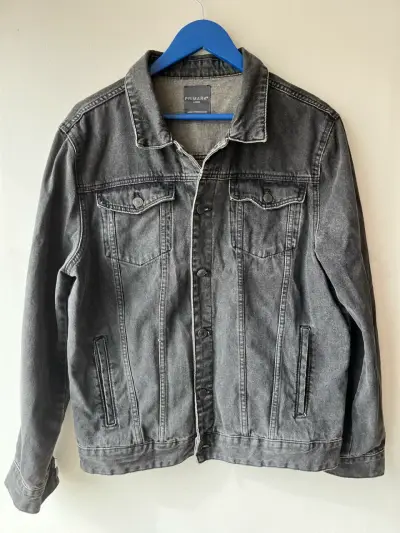 Chaqueta de mezclilla gris Primark para hombre - miniatura 1