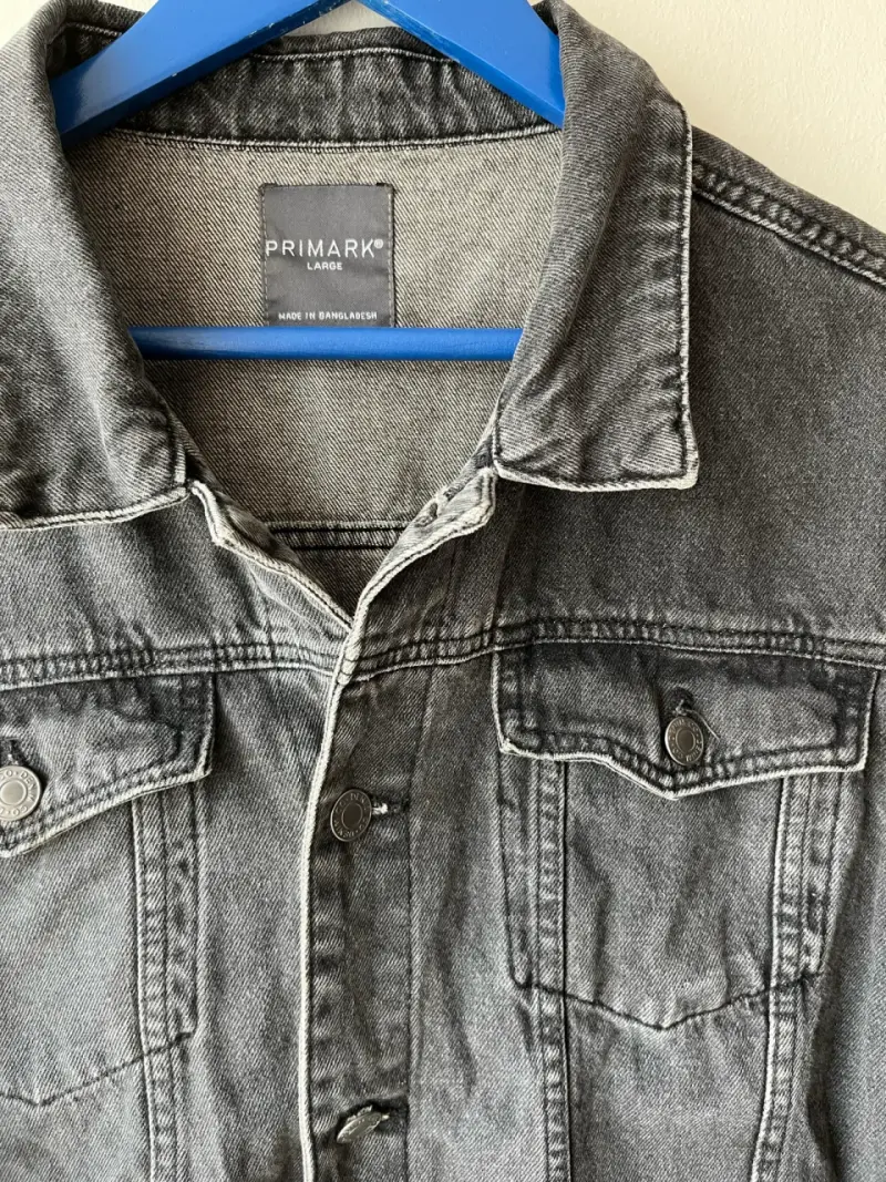 Chaqueta de mezclilla gris Primark para hombre - 4