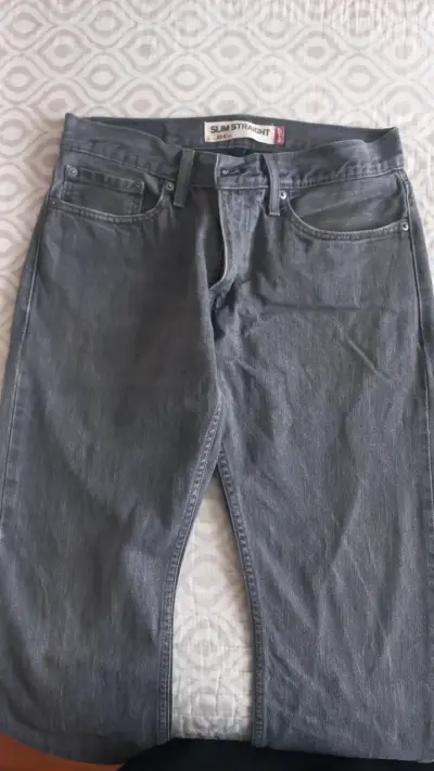 Jeans Levi's 514 Slim Straight Gris - miniatura 2