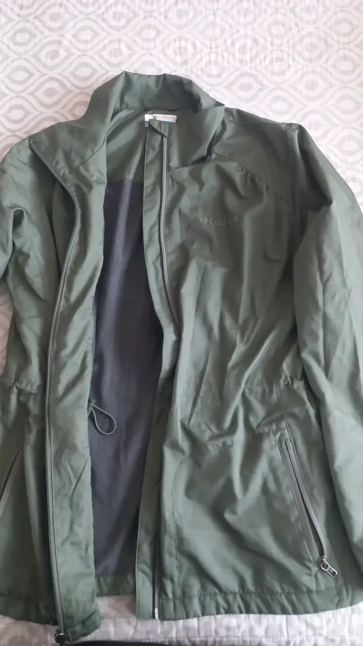 Chaqueta impermeable verde Columbia para hombre - 1