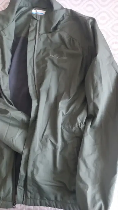 Chaqueta impermeable verde Columbia para hombre - miniatura 3