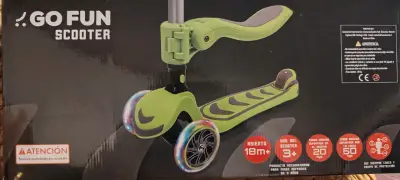 Scooter Go Fun plegable verde con luces - miniatura 3