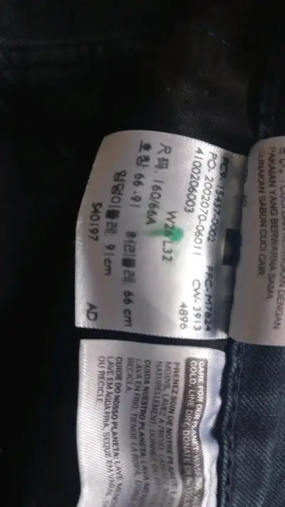 Jeans Levi's Rectos Talla 26 Azul - miniatura 3