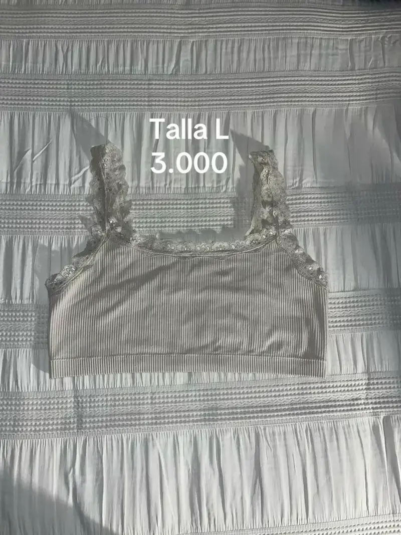 Top de encaje para mujer talla L