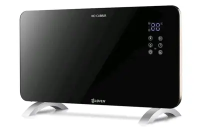 Calefactor eléctrico de vidrio Loven negro - miniatura 2