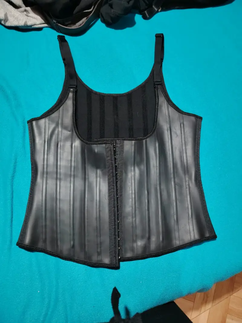 Corset de entrenamiento negro con tirantes - 2
