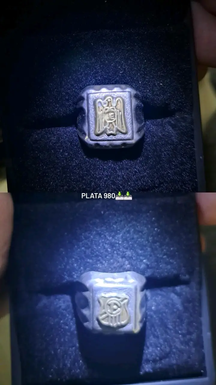 Anillo de sello en plata 980 - 2