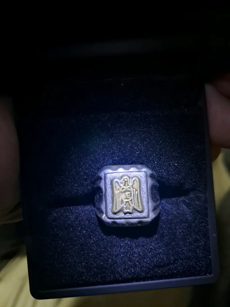 Anillo de sello en plata 980 - 4